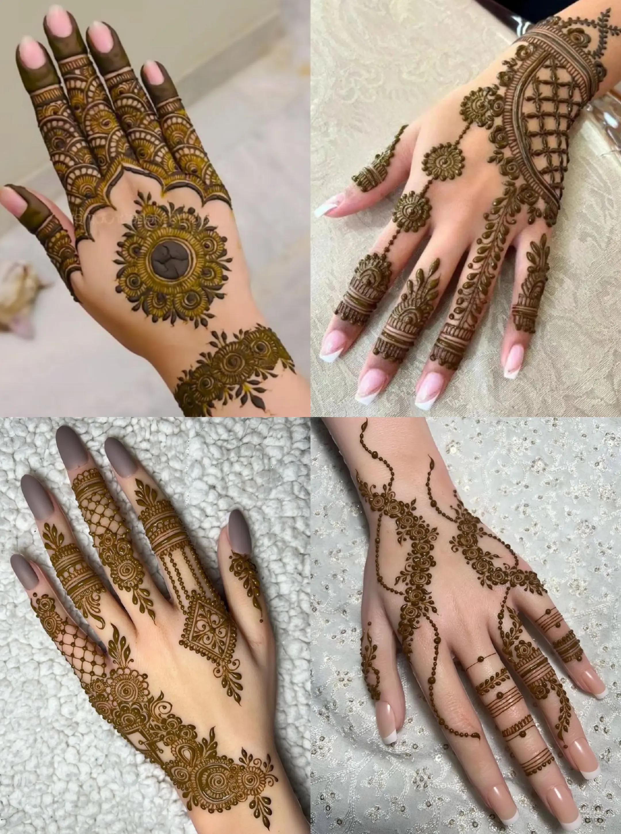 Easy Mehndi Designs for Girls | Trendy Front & Back Hand Henna Inspo - Image Idea