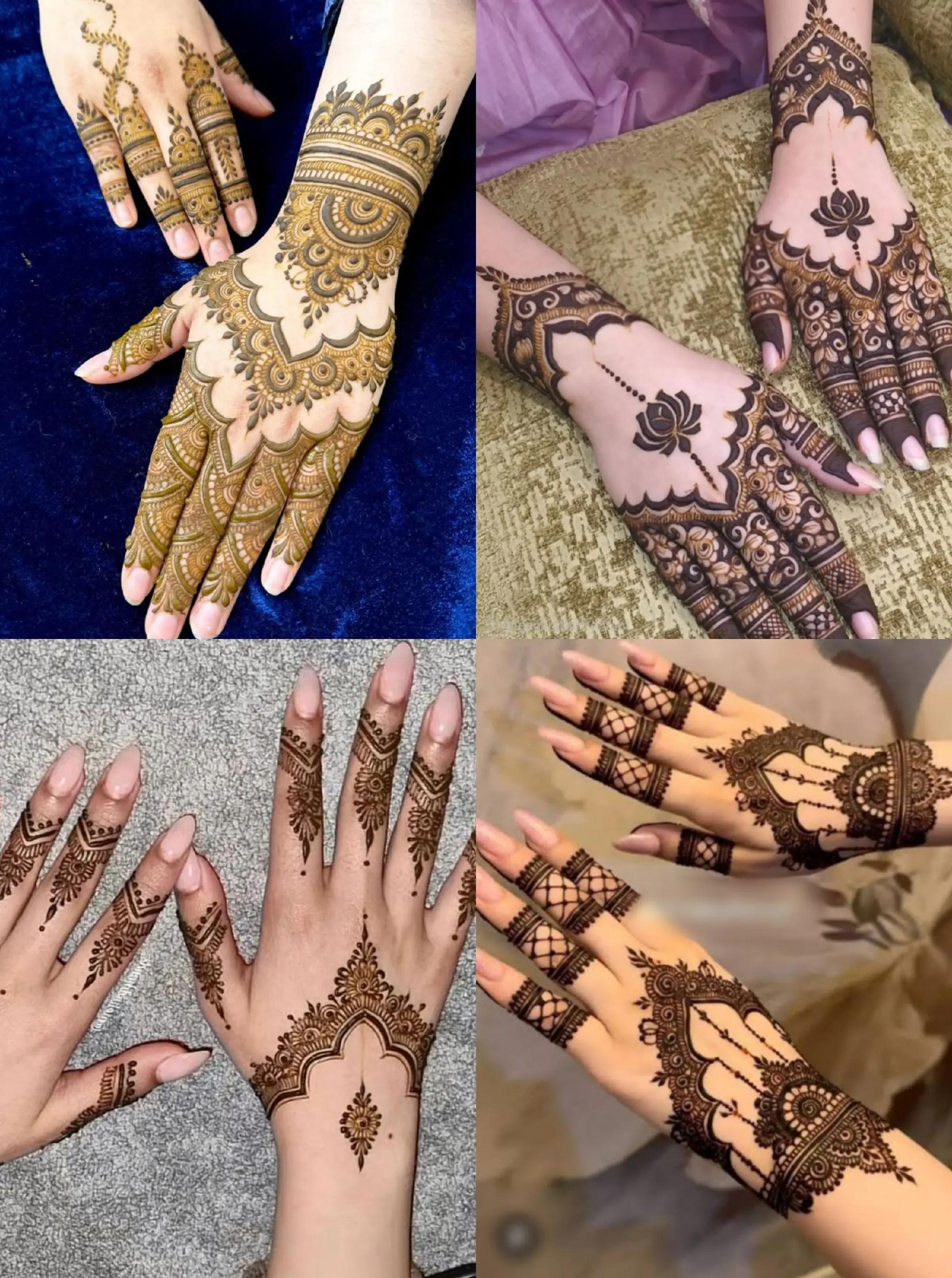Easy Mehndi Designs for Girls | Trendy Front & Back Hand Henna Inspo - Image Idea