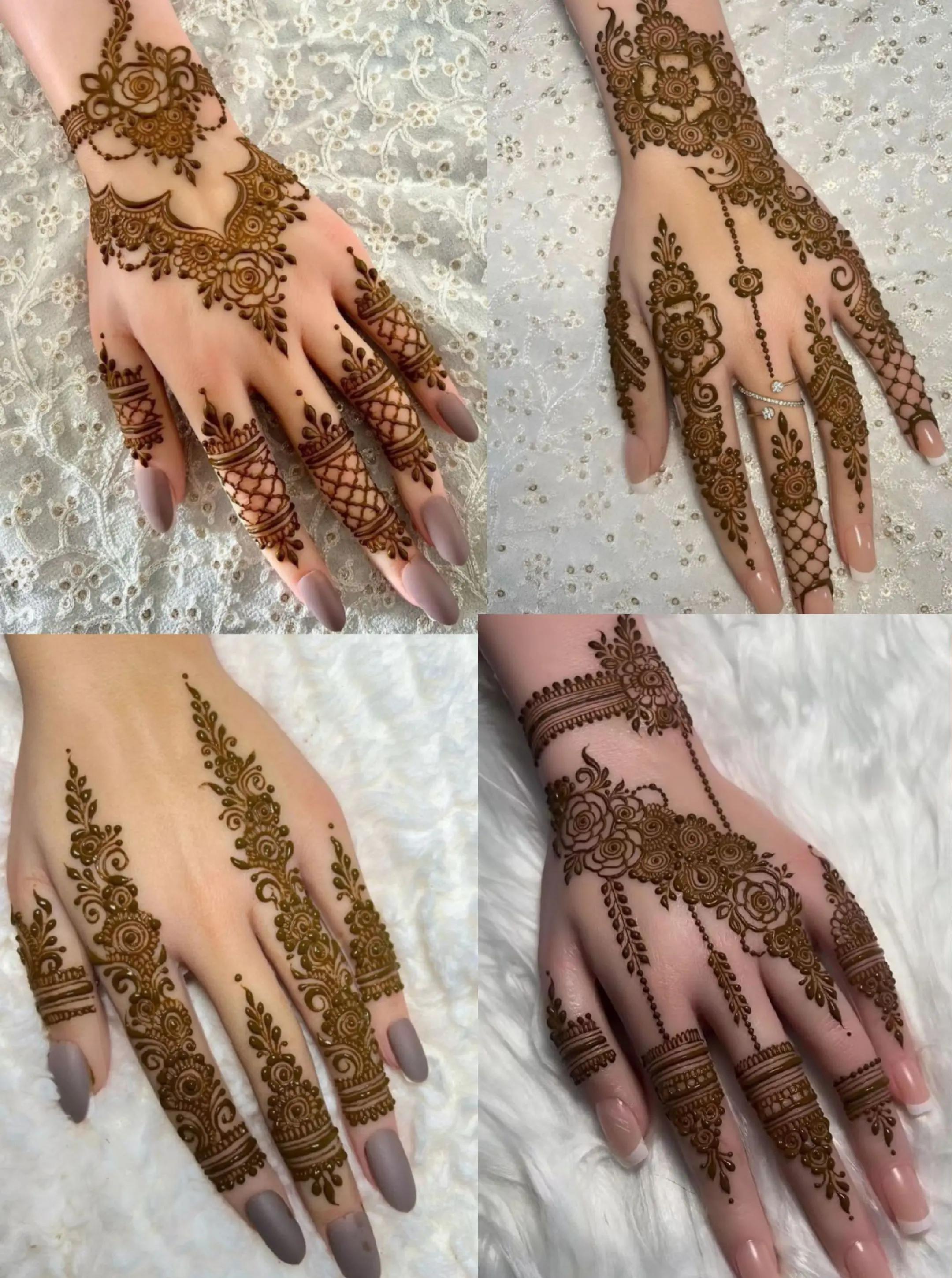 Easy Mehndi Designs for Girls | Trendy Front & Back Hand Henna Inspo - Image Idea