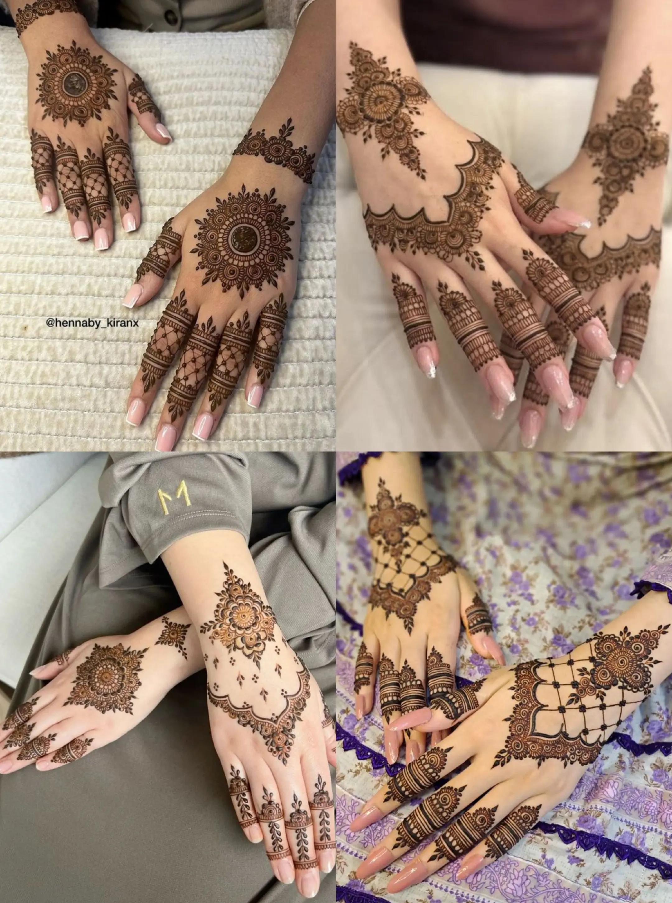 Easy Mehndi Designs for Girls | Trendy Front & Back Hand Henna Inspo - Image Idea