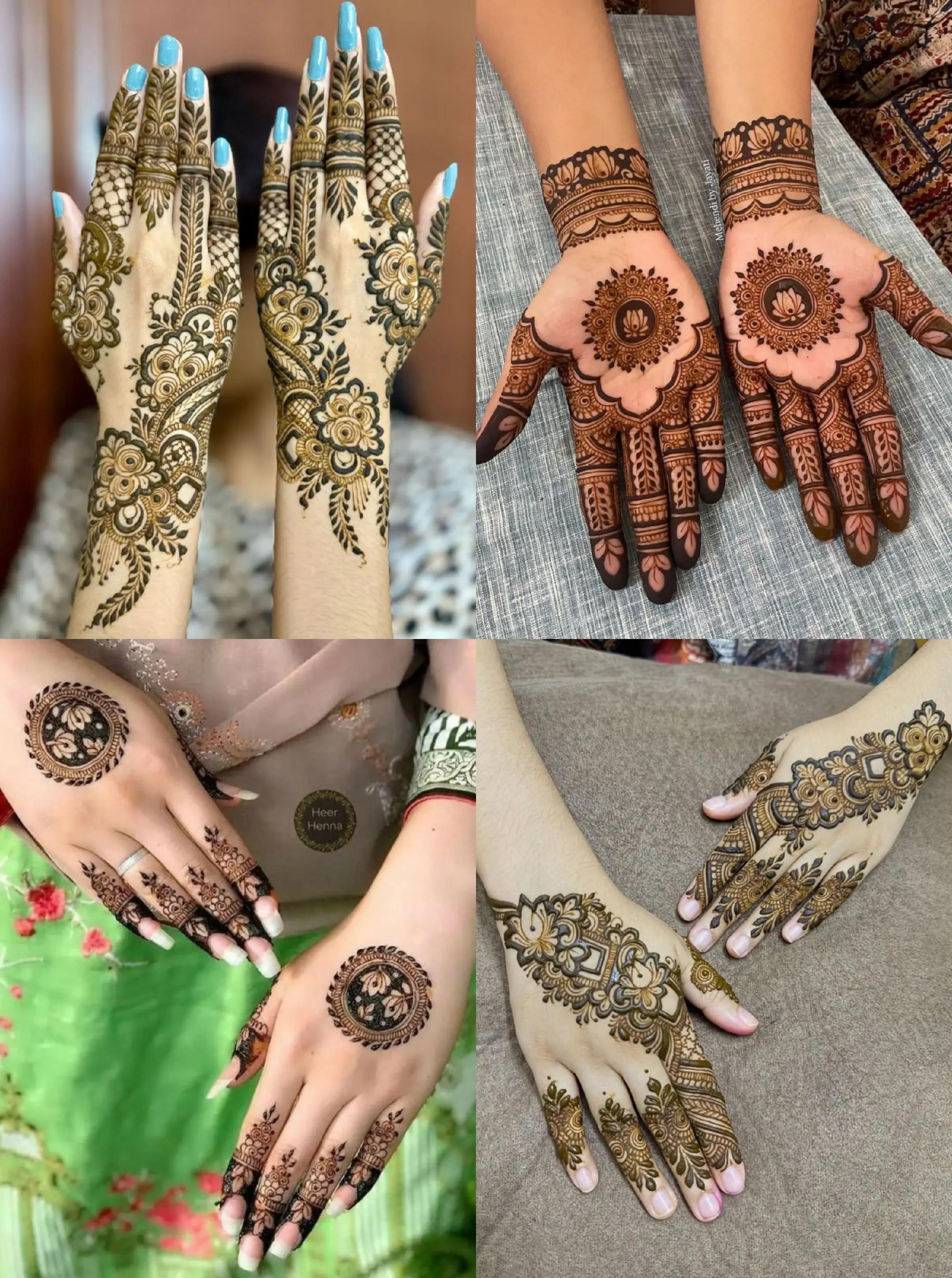 Easy Mehndi Designs for Girls | Trendy Front & Back Hand Henna Inspo - Image Idea